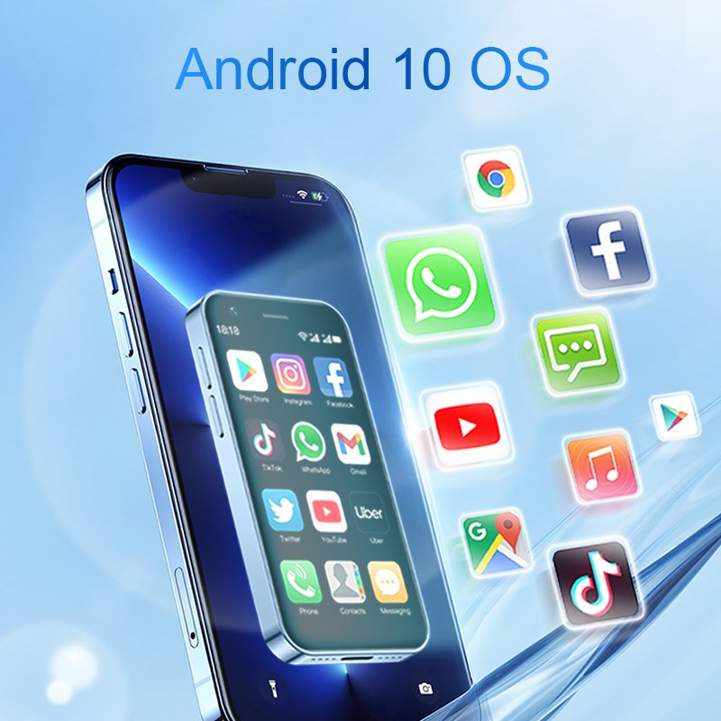 New XS16 3 Inch Small Mobile Phone Android 10 Big Battery 2000mAH 3G&4G LTE 64GB Mini Smartphone Android Cellphone Smart Phone